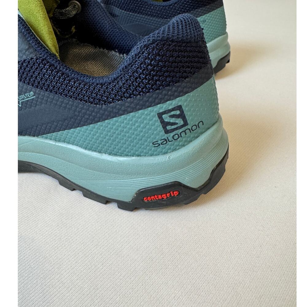 Salomon OUTline GTX Gore-Tex Navy Teal Hiking Shoes 9.5 - Picture 7 of 10